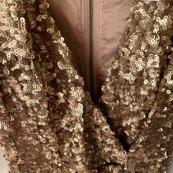 French connection sexy sparkle sequin dress v neck Sz 6 NWT NYE holidays party - Picture 2 of 10